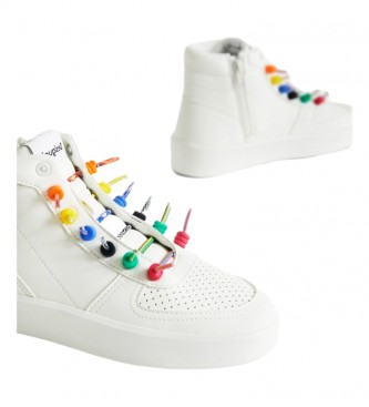 Desigual Sneakers Fancy High Laces white