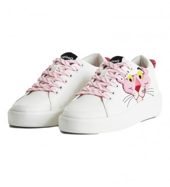 Desigual Pantofole Fancy Pink Panther bianche