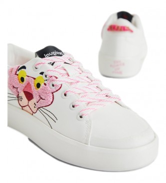 Desigual Pantofole Fancy Pink Panther bianche