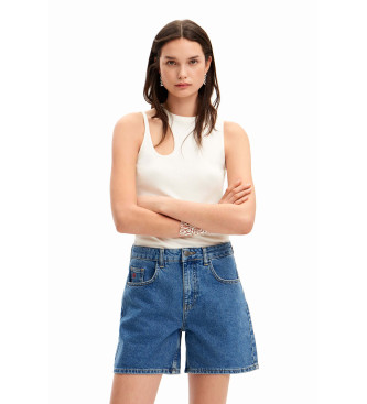 Desigual Blue plain denim shorts
