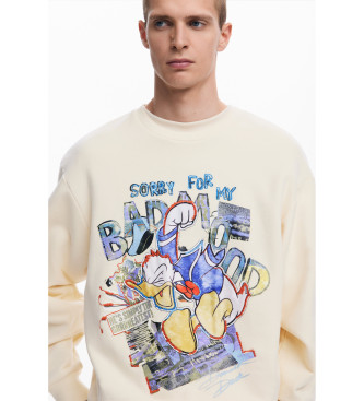 Desigual Beżowa bluza z naszywkami Mickey