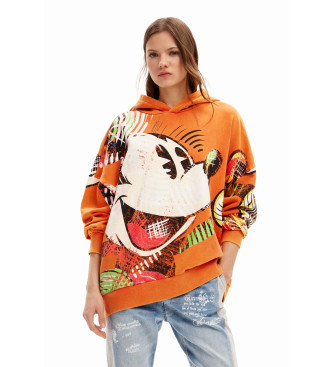 Desigual Oversized sweatshirt Mickey Mouse oranje