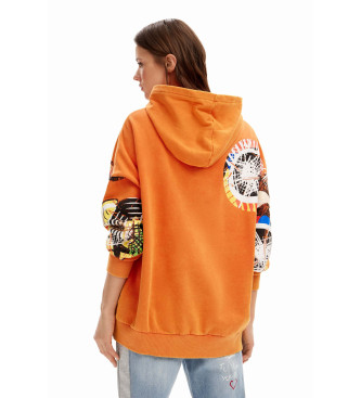 Desigual Oversize sweatshirt Musse Pigg orange