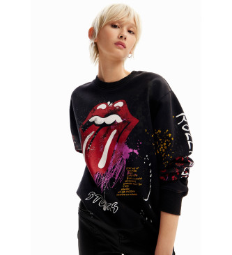 Desigual The Rolling Stones black splatter sweatshirt