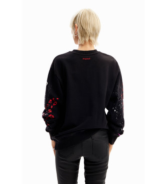 Desigual The Rolling Stones zwart splatter sweatshirt