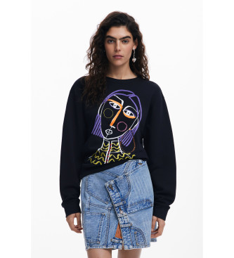 Desigual Bluza Sweat Face czarna