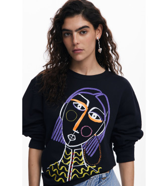 Desigual Bluza Sweat Face czarna