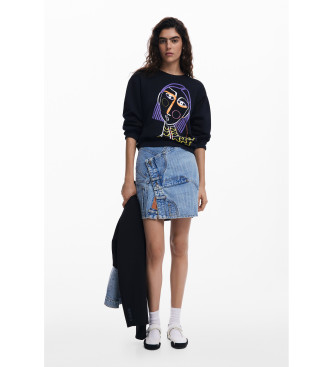 Desigual Bluza Sweat Face czarna