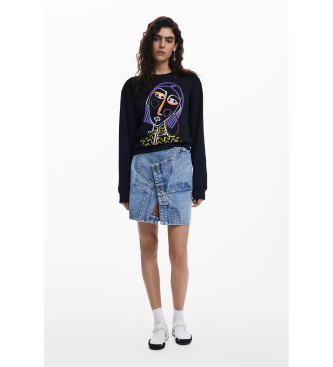 Desigual Bluza Sweat Face czarna