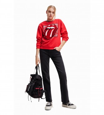 Desigual Sweatshirt The Rolling Stones Rouge rouge