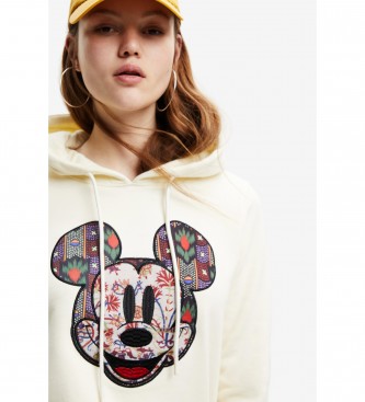 Desigual Sweatshirt Face Patch Mickey blanc