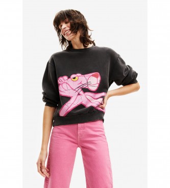 Desigual Sweat-shirt Pink Panther gris foncé