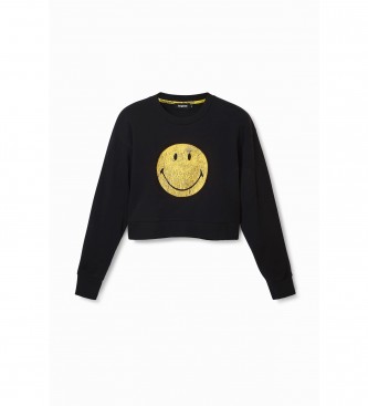 Desigual Sweatshirt Smiley black