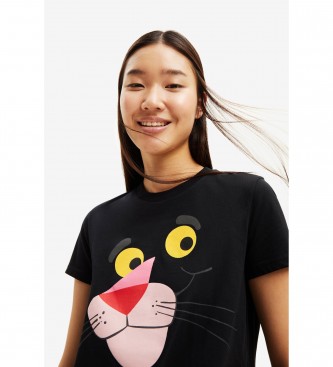 Desigual Camiseta Hello Pink Panther negro