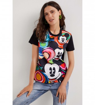 Desigual Camiseta Mickey Marbles negro