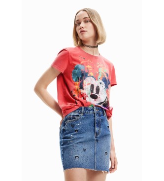 Desigual T-shirt rouge Mickey Crash