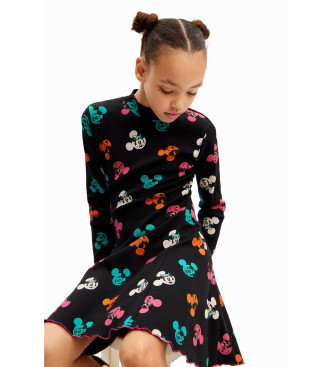 Desigual Vestido Aroa Mickey negro, multicolor