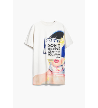 Desigual Kjole i T-shirt-stil  beige