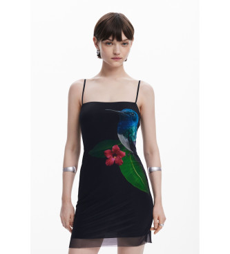 Desigual Schwarzes Colibri-Kleid