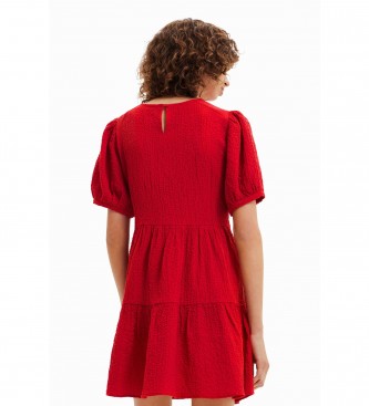 Desigual Robe courte rouge texturée