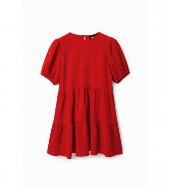 Desigual Robe courte rouge texturée