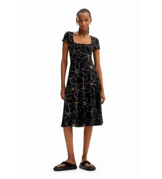 Desigual Arty black floral dress
