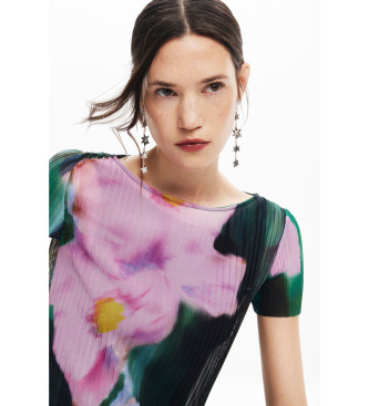 Desigual Vestido midi floral multicolorido