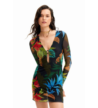 Desigual Mini robe en tulle tropical marine