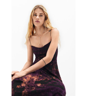 Desigual Vestido rosado preto