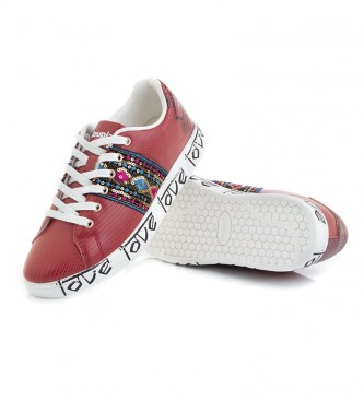 Desigual Red Cosmic Exotic Indian shoes