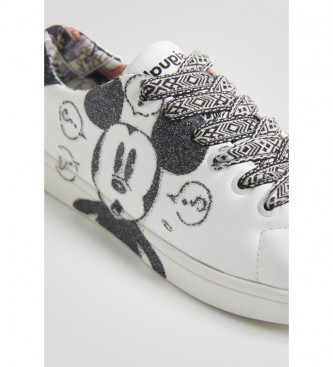 Desigual Sneaker Cosmic Mickey Glitter bianche