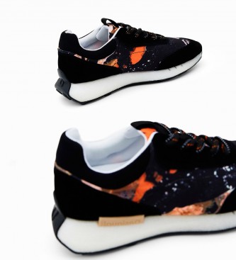 Desigual Sneaker in pelle stampa minerale nera