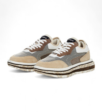 Desigual Raw Patch brown trainers