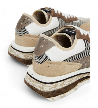 Desigual Raw Patch brown trainers