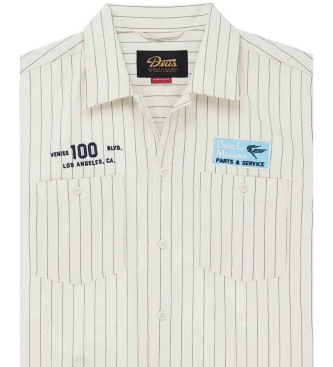 Deus Ex Machina Camisa de riscas branca