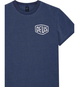 Deus Ex Machina T-shirt Shield Garment Dyed azul