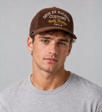 Deus Ex Machina Marsden brown trucker cap