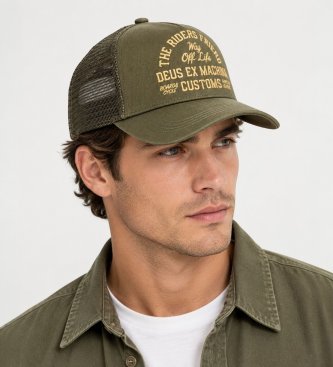 Deus Ex Machina Casquette Trucker Shook Ones vert olive