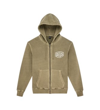 Deus Ex Machina Sweat à capuche zippé Shield Gd vert