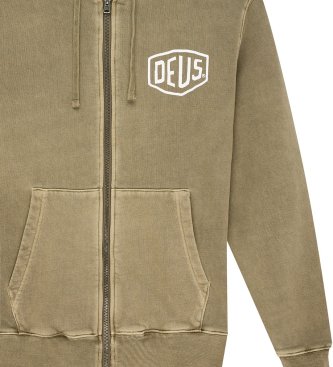 Deus Ex Machina Sweat à capuche zippé Shield Gd vert