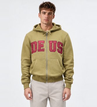 Deus Ex Machina Moletom com capuz e zíper Victory Lap verde
