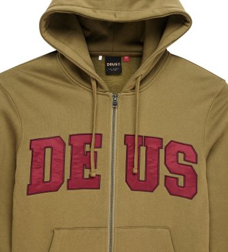 Deus Ex Machina Moletom com capuz e zíper Victory Lap verde