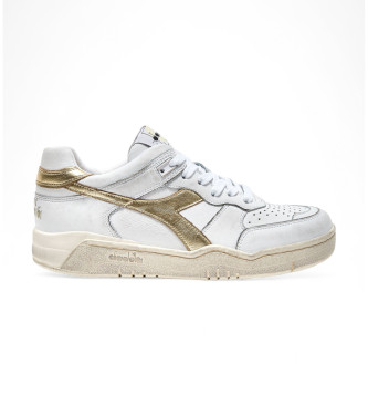 Diadora Leren sneakers B.560 gelamineerd wit