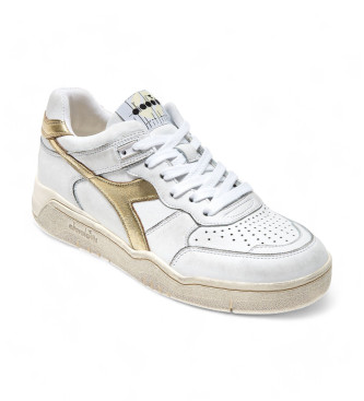 Diadora Sapatilhas de couro B.560 Branco laminado