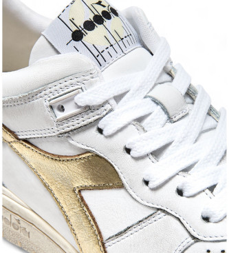 Diadora Leren sneakers B.560 gelamineerd wit