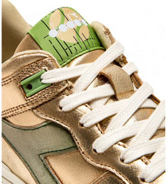 Diadora Tnis de couro B.560 Dourado metalizado