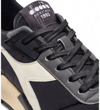 Diadora Scarpe da ginnastica Mercury Elite in pelle nera Esdemarca Store moda calzature e accessori migliori marche di scarpe e scarpe firmate