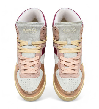 Diadora Mi Basket Metal Pigskin Leather Sneakers Begagnad rosa