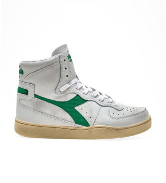 Diadora Mi Basket Used Leather Sneakers white