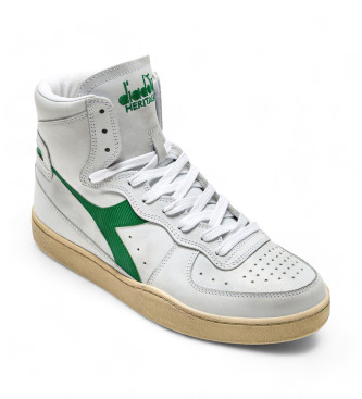 Diadora Mi Basket Used Leather Sneakers white